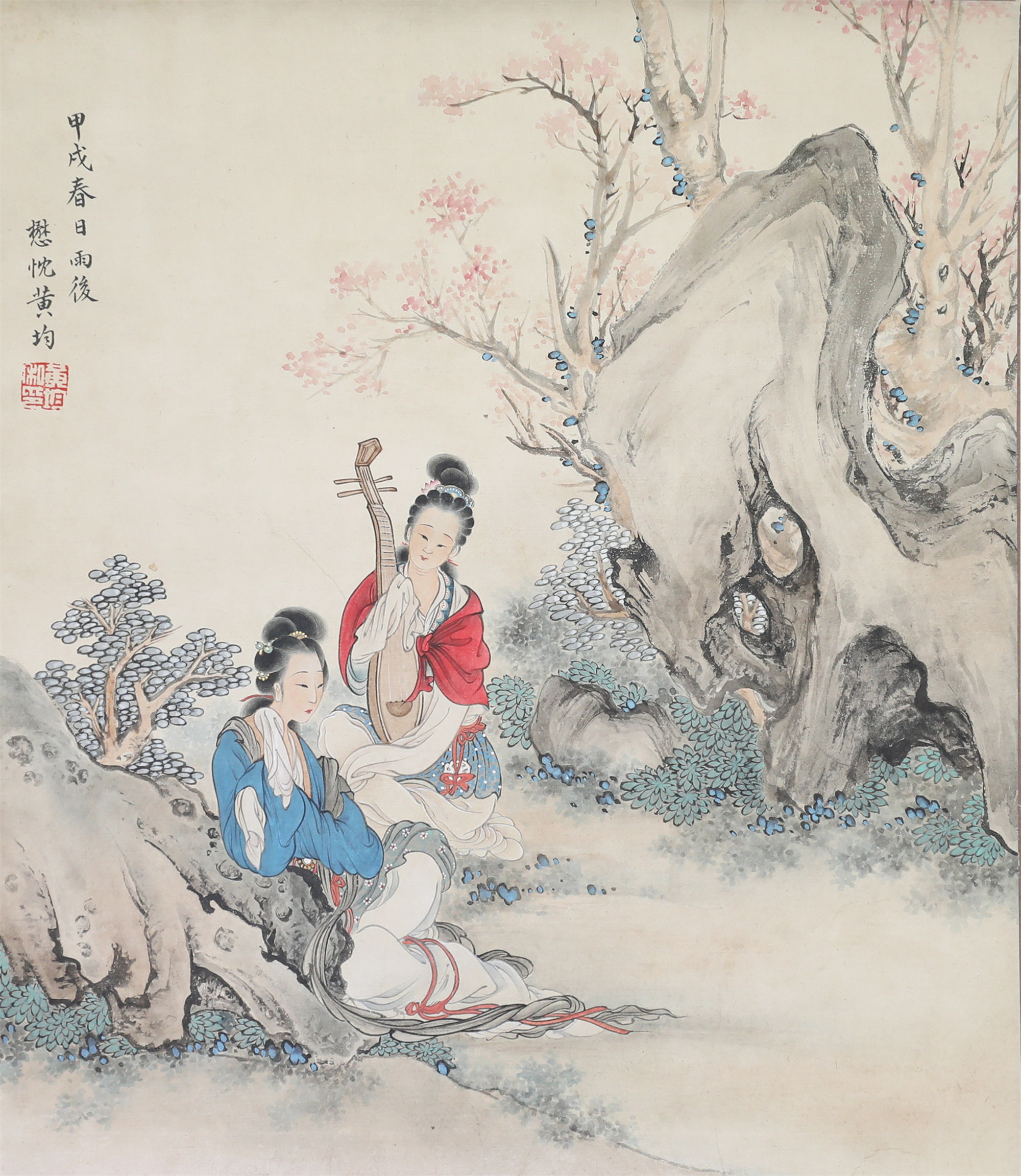 黃均 仕女圖 黄均《仕女图》|作品|北京洪地